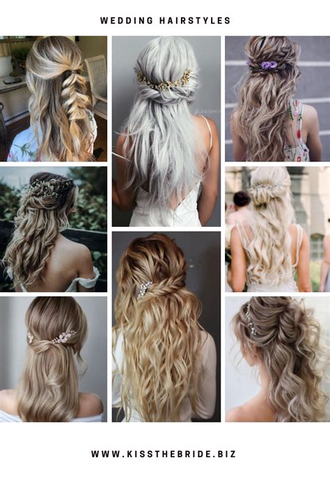 22 Half Up Wedding Hairstyles That Will Stand The Test Of Time ~ Kiss