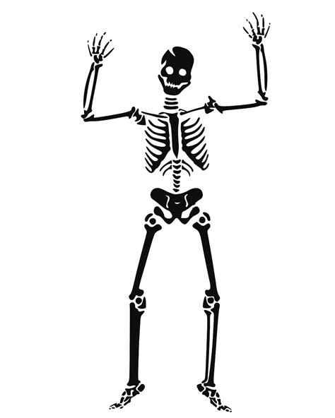 Esqueleto Preto Com Braços Para Cima Png Transparente Stickpng
