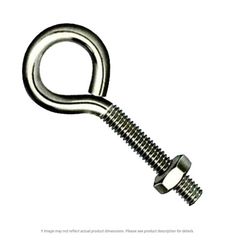 X Stainless Steel Wire Turned Eye Bolt With Nut Per Box