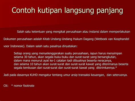 42 Cara Menulis Kutipan Langsung Dari Undang-undang