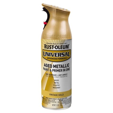 Rust Oleum Universal Gloss Vintage Gold Metallic Spray Paint And Primer
