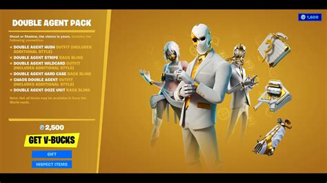 The laugh riot back bling is bundled with this outfit. Fortnite Item Shop Reset *Amazing New Double Agent Bundle ...