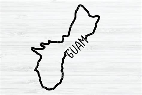 Guam Outline Svg Guam Vector File Guam Svg Guam State Etsy Australia