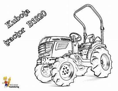 Tractor Kubota Coloring Pages Tractors Sheets B1820