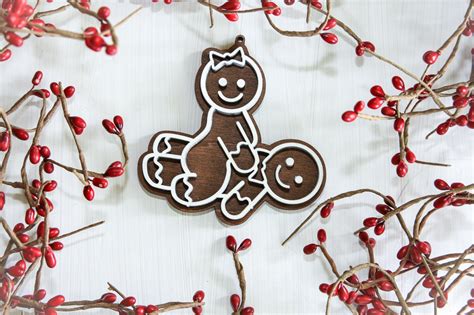 Naughty Gingerbread Ornaments Coras Creations