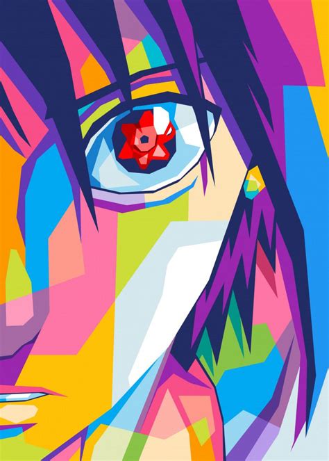 Sasuke Sharingan Eye Poster By Namrahc Kunatip Displate Anime