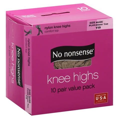 No Nonsense Knee Highs Socks Nylon Nude 10 Ct Kroger