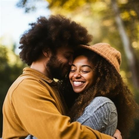Premium Ai Image Loving Interracial Couple Is Enjoying A Romantic Autumn Day