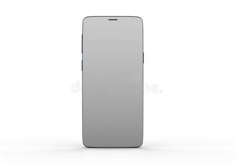 Realistic Smartphone Mockup 3d Mobile Phone With Blank White Screen