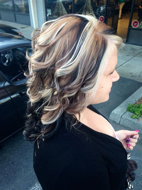 Nothing makes a statement like platinum blonde hair. Blonde carmel and black highlight lowlight. I actually ...