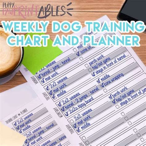 Printable Dog Training Weekly Planner And Tracking Chart Etsy Dog
