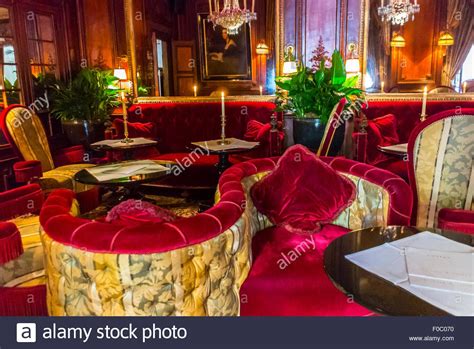 Download This Stock Image Paris France Inside Luxury Hotel Costes French Bar And Lounge Room