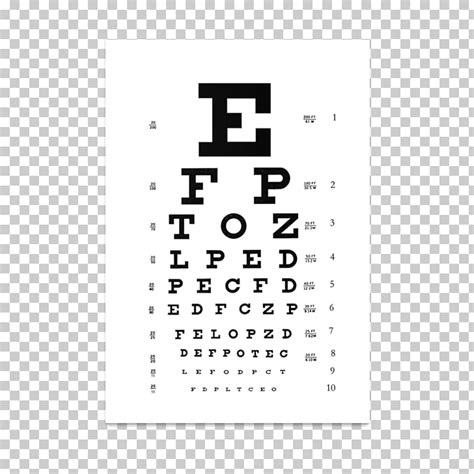 Snellen Eye Chart Numbers Snellen Eye Chart Print Lettering