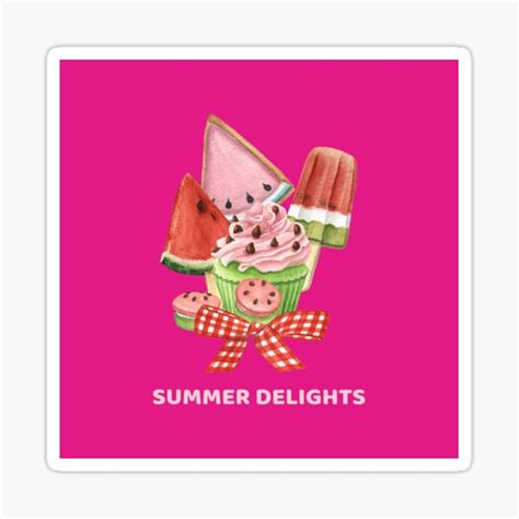 Summer Delights Sticker By Aleksadesignmtl Redbubble