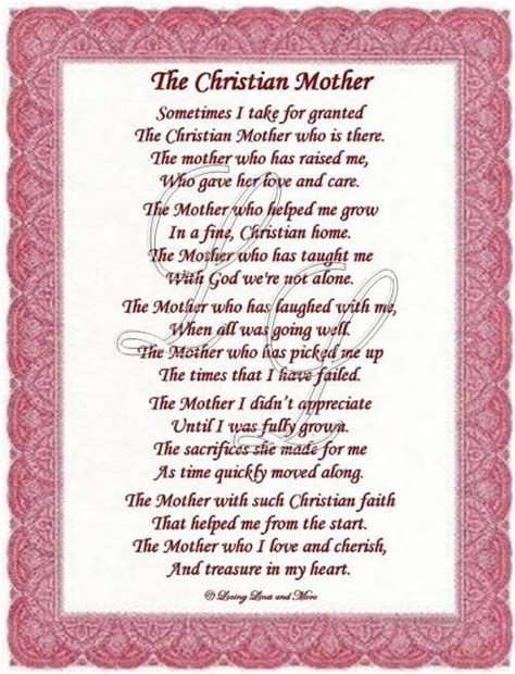 Christian Mothers Day Poems Christian Mother Poem Is For The Sweet Christian Mother Poem May