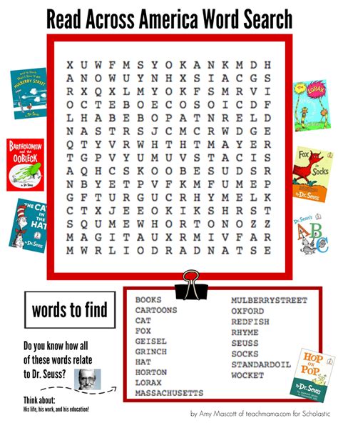 Dr Seuss Word Search Worksheets And Printables Scholastic Parents