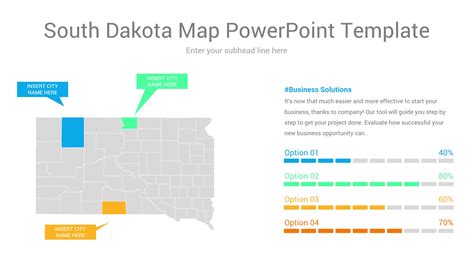 South Dakota Map Powerpoint Template Ciloart