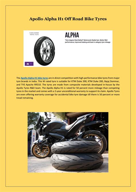 Apollo Alpha H1 Off Road Bike Tyres By Apollo Tyres Issuu