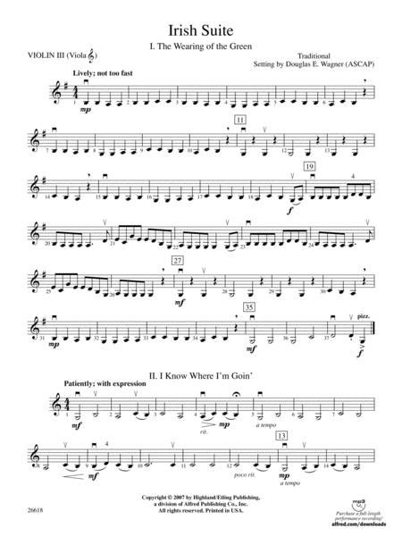 Irish Suite 3rd Violin Viola Tc By Digital Sheet Music For Part