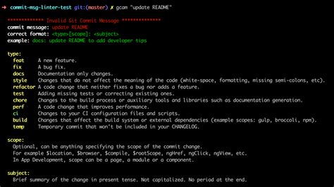 GitHub Legend80s Commit Msg Linter Git Commit Message Linter Hook