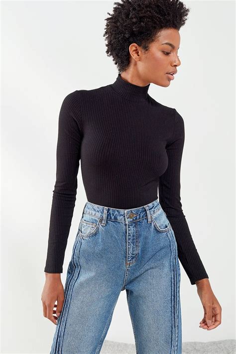 Out From Under Ribbed Turtleneck Bodysuit Turtleneck Bodysuit Ribbed Turtleneck Turtle Neck