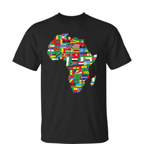Africa T Shirt Proud African Country Flags Continent Love Best Ts
