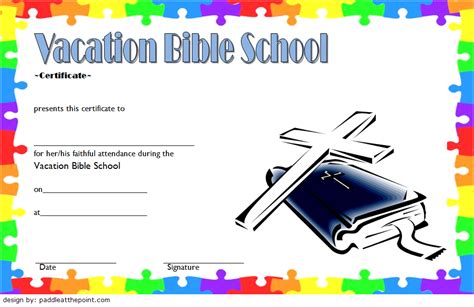 Vbs Certificate Template 1 School Template School Certificates With