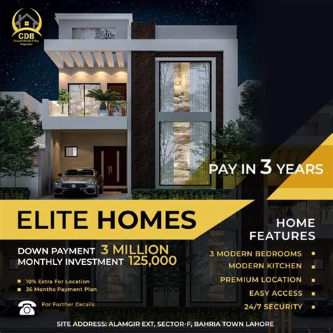 Elite Homes Bahria Town A Luxurious And Unique Investment Opportunity