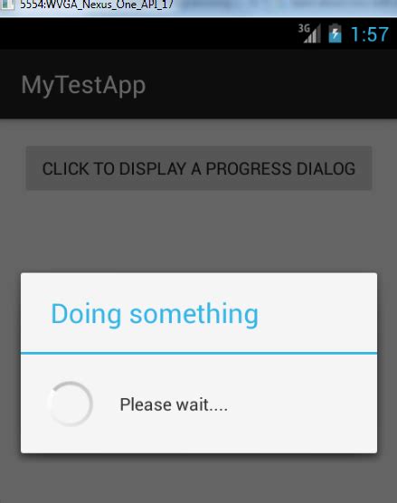 How To Display A Progress Dialog Window In Android