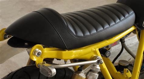 Cafe Racer Seat V30 Black Black Stitch Keband Custom Parts