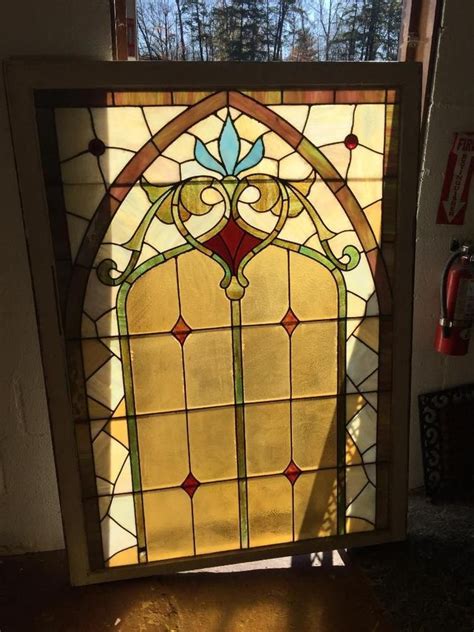 Nice Antique Victorian Original Stained Glass Window Stained Glass Windows Stained Glass Glass