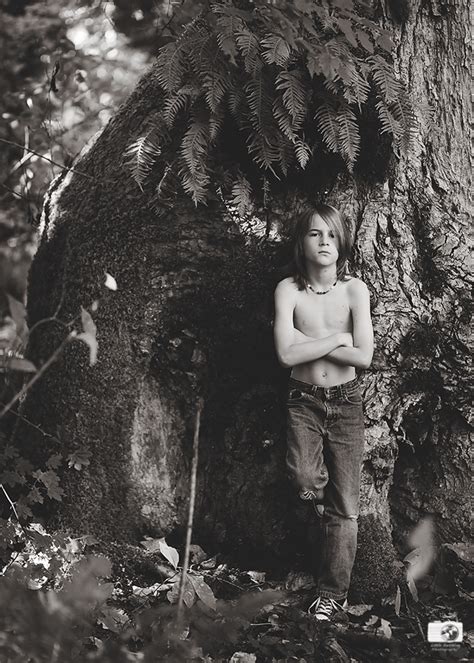 Long Haired Boy In Woods Little Earthling Photography