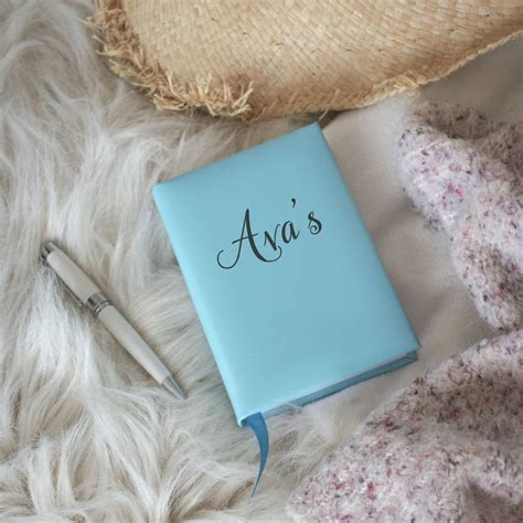 Personalised Aqua Leather Five Year Diary By Oh So Cherished