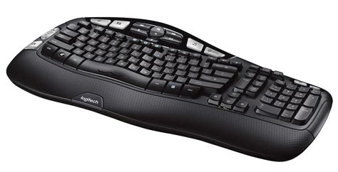 Logitech K350 Wave Ergonomic Keyboard With Unifying Wireless Technology Black Logitech
