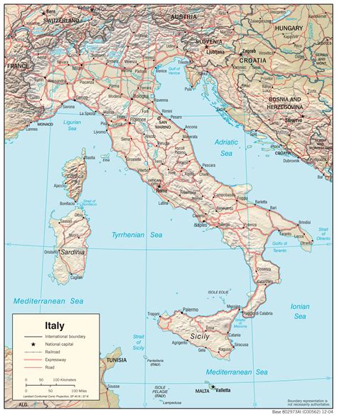 Printable Italy Map With Cities