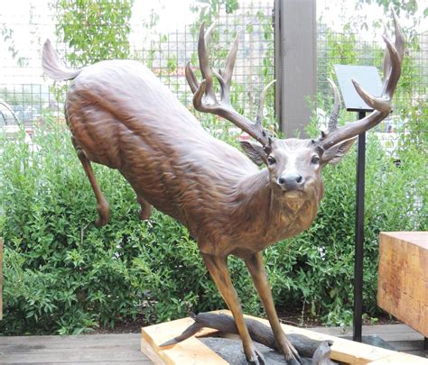 Deer Statues Animal Sculpture Bronze Pantotrichum Statue