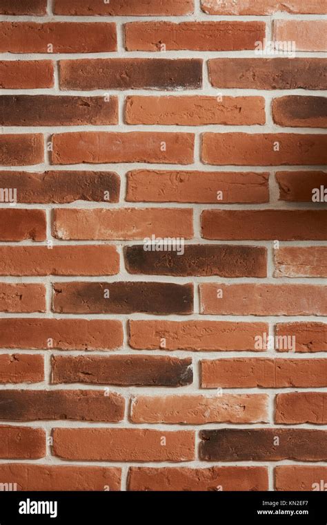 Vertical Red Brick Wall Texture Background Clean Red Brick Block Wall