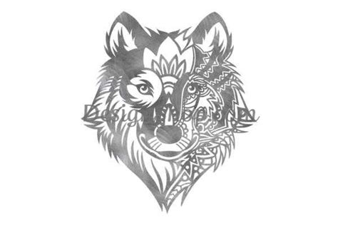 Download Mandala Wolf Face DXF File for CNC
