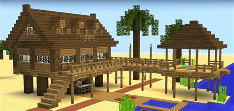 Minecraft Wooden Beach House Ideas And Design