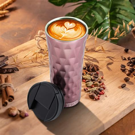 Reusable Travel Mug Coffee Cup Stainless Steel Double Walled Vacuum
