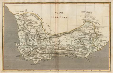 Old And Antique Prints And Maps Cape Of Good Hope Map Africa 1820