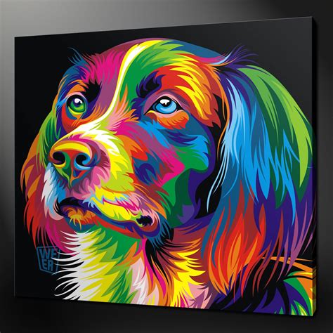 Dog Paintings Pop Art Animals Cross Paintings