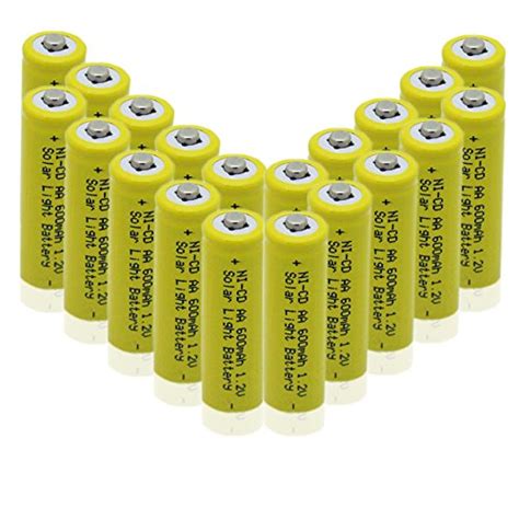 Solar Light Aa Ni Cd 600mah Rechargable Batteries Pack Of 20 Opensalesnow