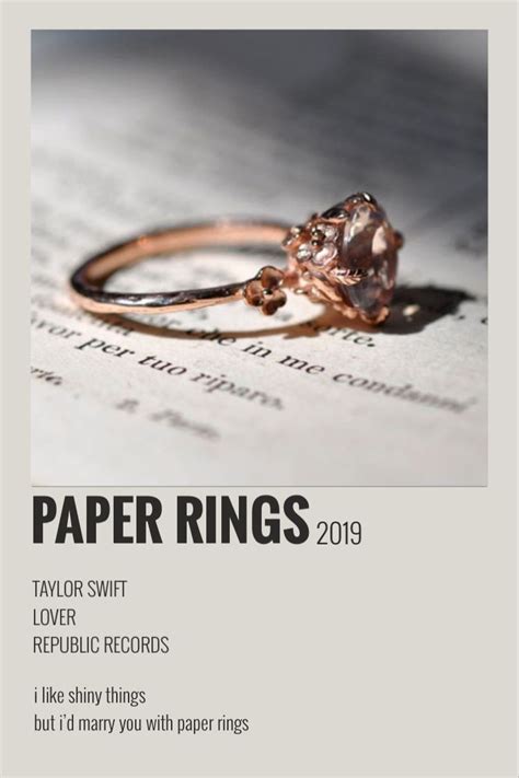 Paper Rings Taylor Swift Poster In 2022 Taylor Swift Posters Taylor
