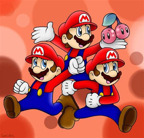 Double Cherry Multiple Marios By Boxbird