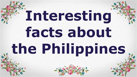10 interesting facts about the philippines island of trivia vrogue