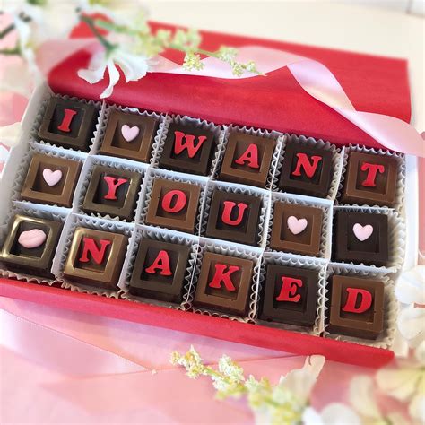 I Want You Naked Valentine Chocolates Gift For Her Anniversary Gift For Husband Valentine Gift