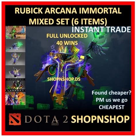 Dota 2 Rubick Arcana Immortal Mixed Set Full Unlocked 6 Itemsmagus