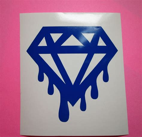 Dripping Diamonds Vinyl Decal Diamond Sticker Decal Drippy Etsy
