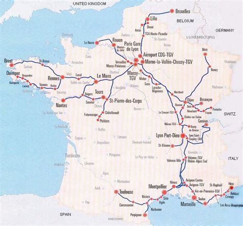 Tgv Lines France Map Secretmuseum
